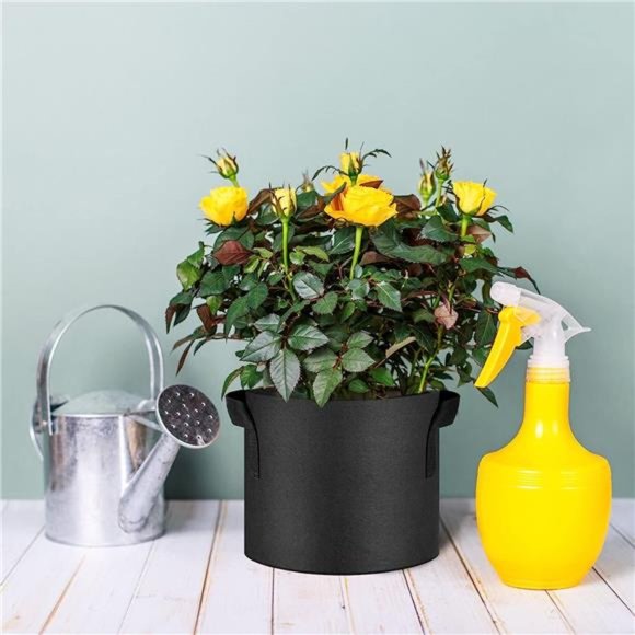 12-Pack 7Gallon Thickened Non-Woven Grow Bags, Aeration Fabric Pots with Handles - Picture 5 of 7